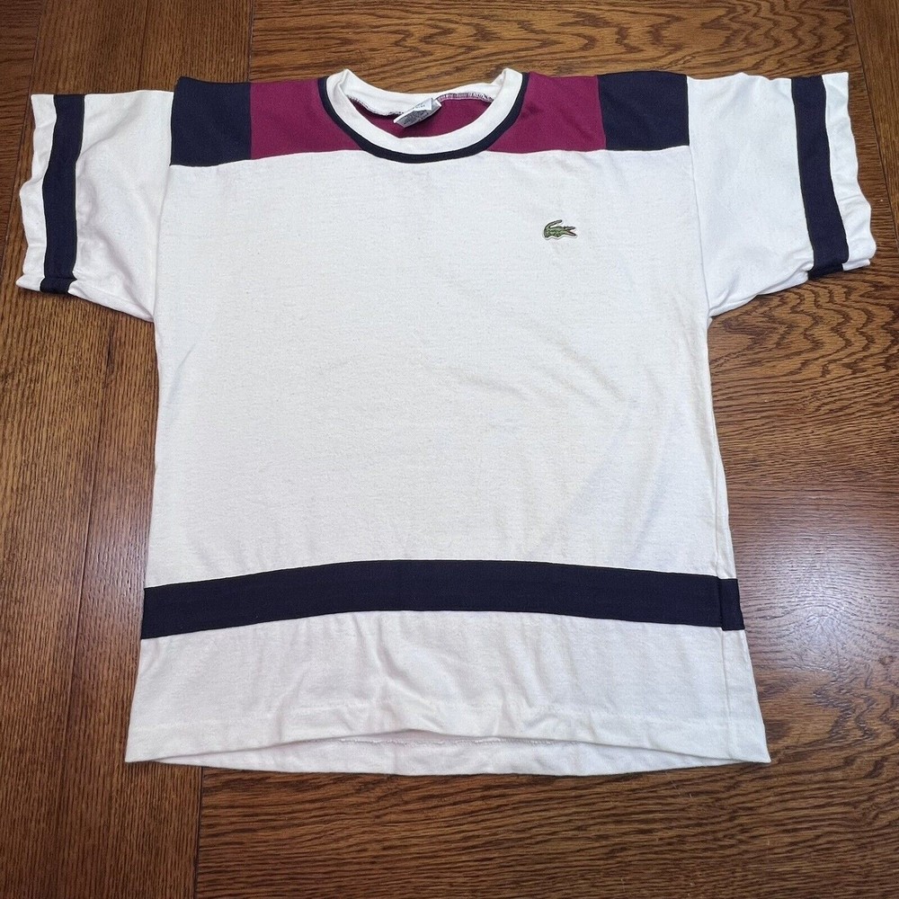 VTG LACOSTE Crocodile Originale Chemise Polo French fashion YM 12/14